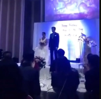 nternet is shocked as footage of groom exposing